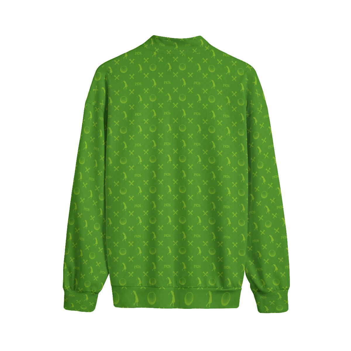 Sally-All-Over Print Men's Stand-up Collar Sweater With Zipper Closure