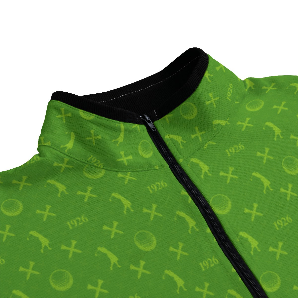 Sally-All-Over Print Men's Stand-up Collar Sweater With Zipper Closure
