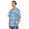 All-Over Print Men's Hawaiian Shirt With Button Closure