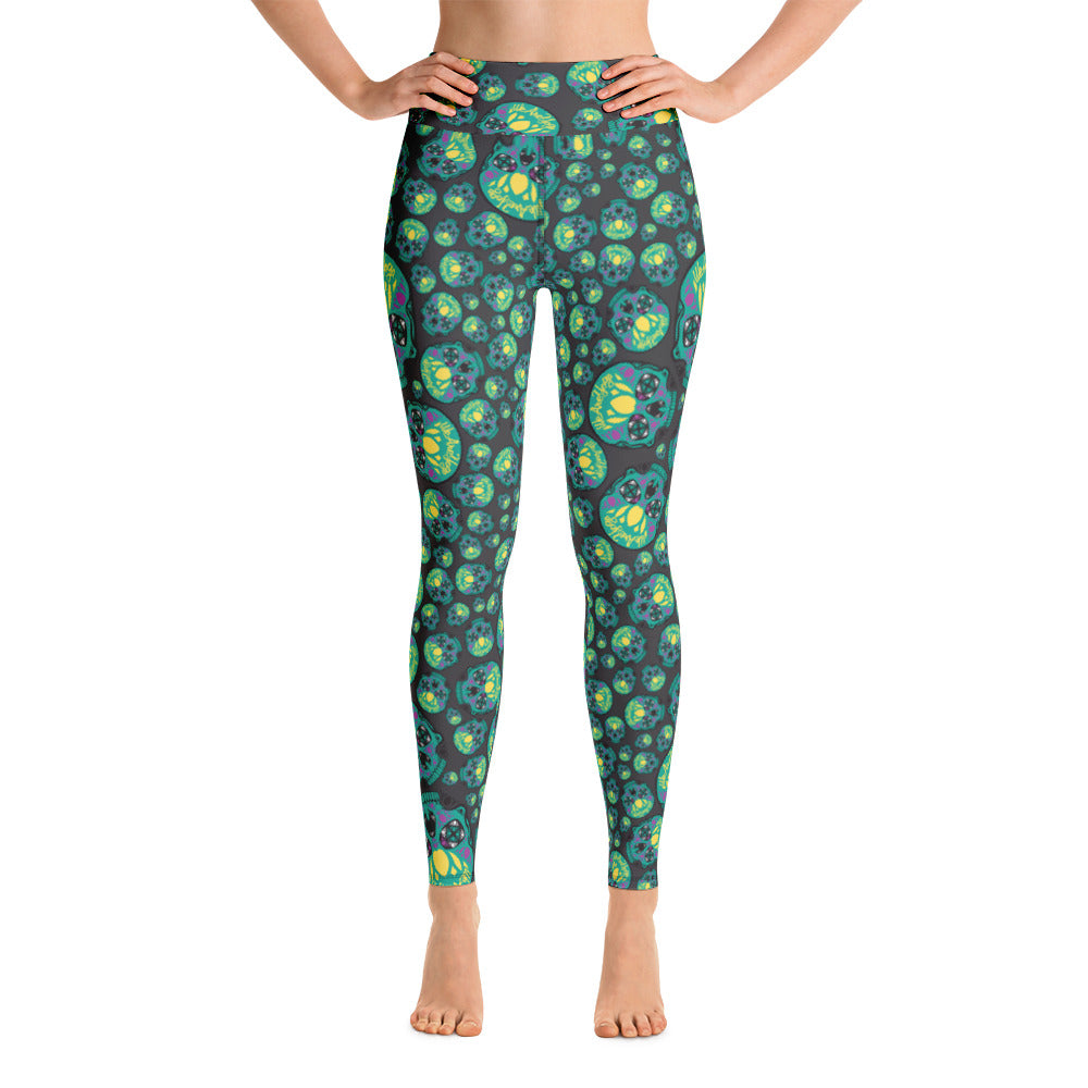 WAYskulls Green & Grey Leggings