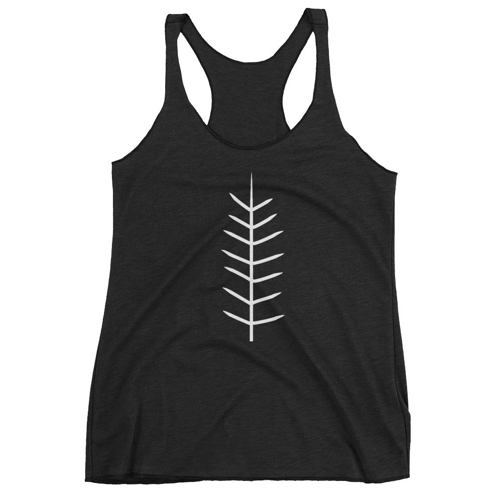Yoga East Austin WHITE TREE-Women's Racerback Tank