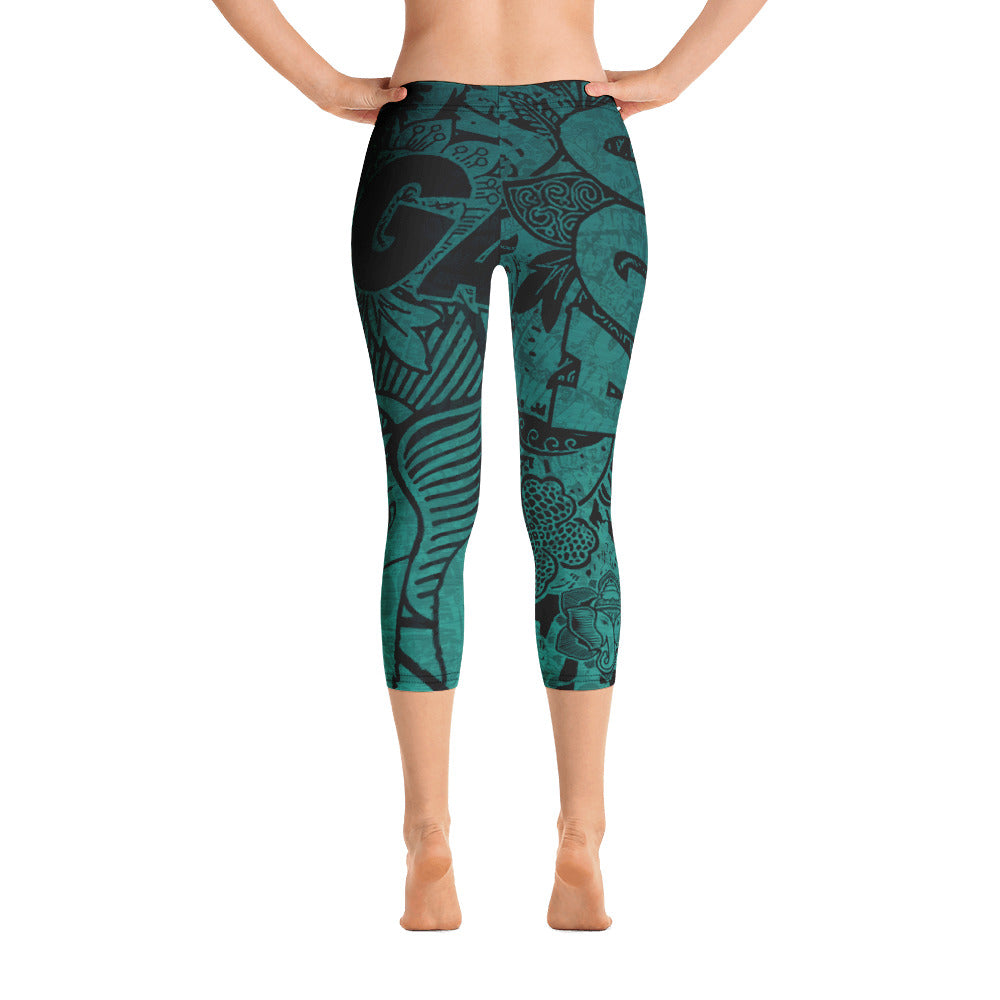 WAYdecay Capri Leggings Turquoise