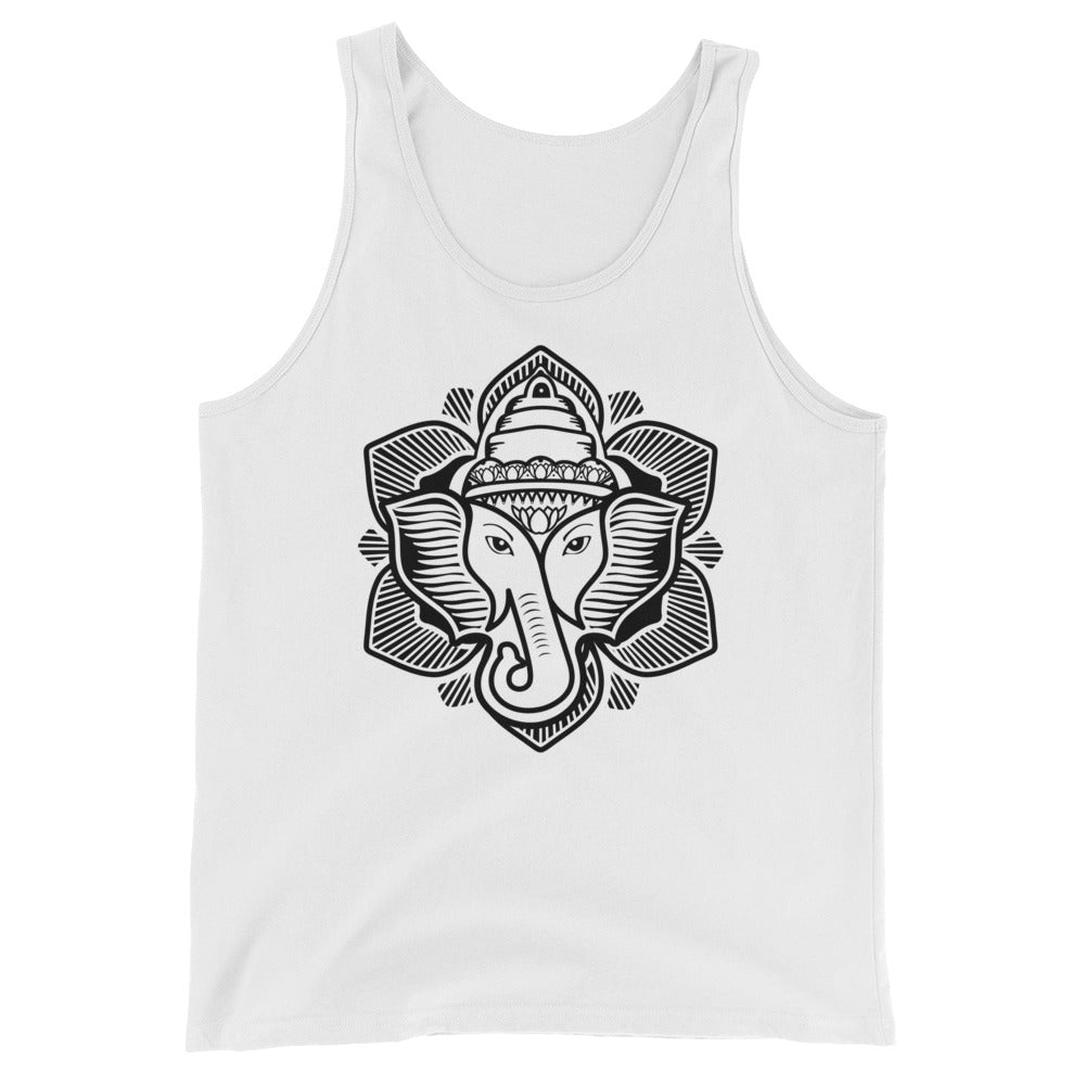 Classic Elephant Lotus Cotton Tank Top