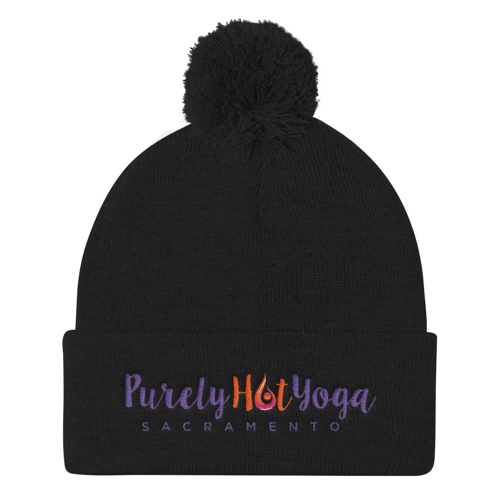 Purely Hot Yoga-Pom Pom Knit Cap