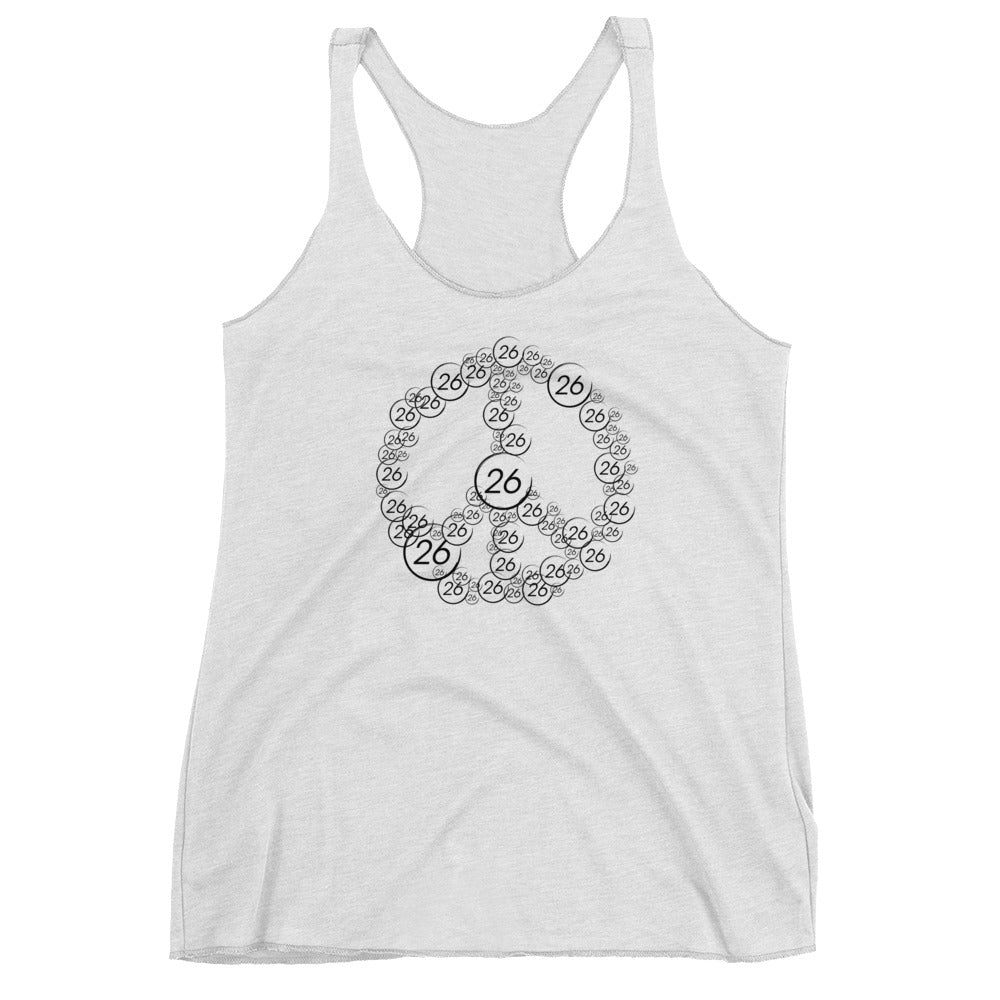 Turbo26-Peace 2 Women's Racerback Tank
