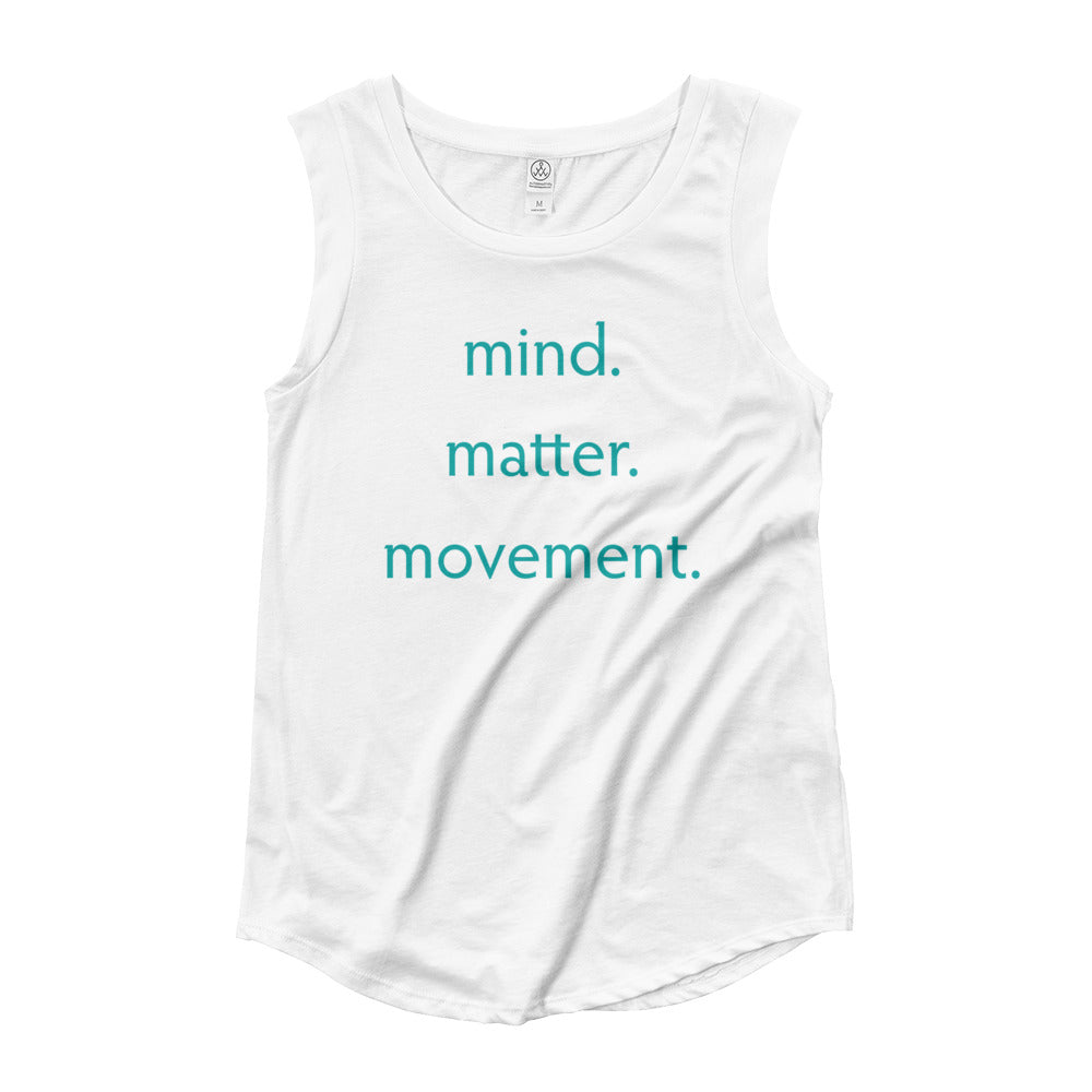 M3Yoga-MMM Back Logo-Ladies’ Cap Sleeve T-Shirt