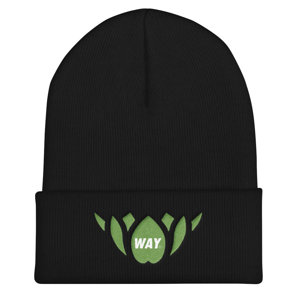 GREEN LOTUS-Cuffed Beanie
