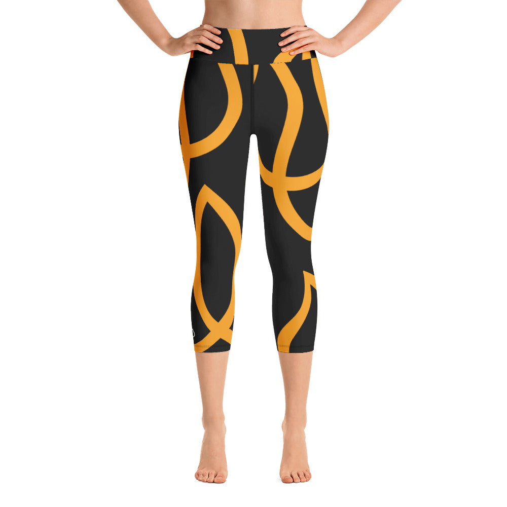 Original Hot Yoga Traverse City-Big Flame Capri Leggings