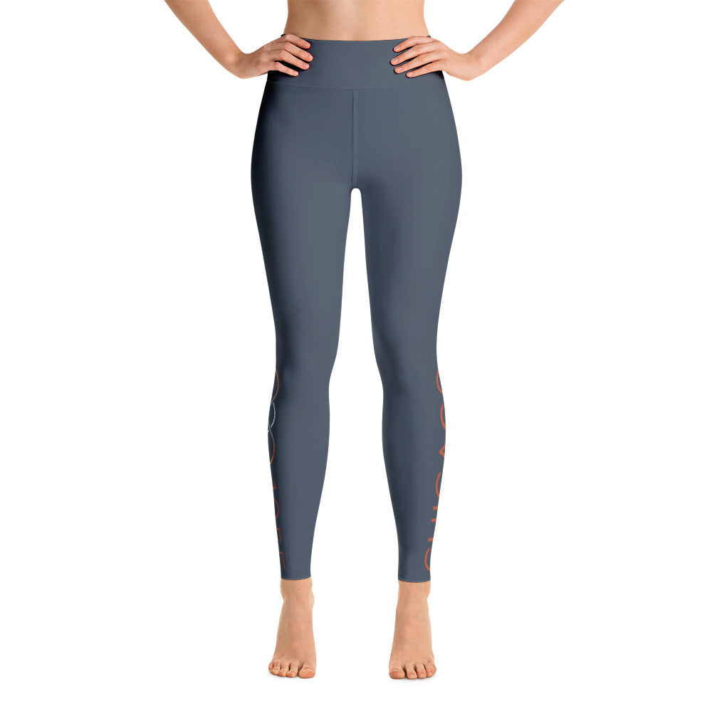 105F Chicago Blue High Waist Yoga Leggings