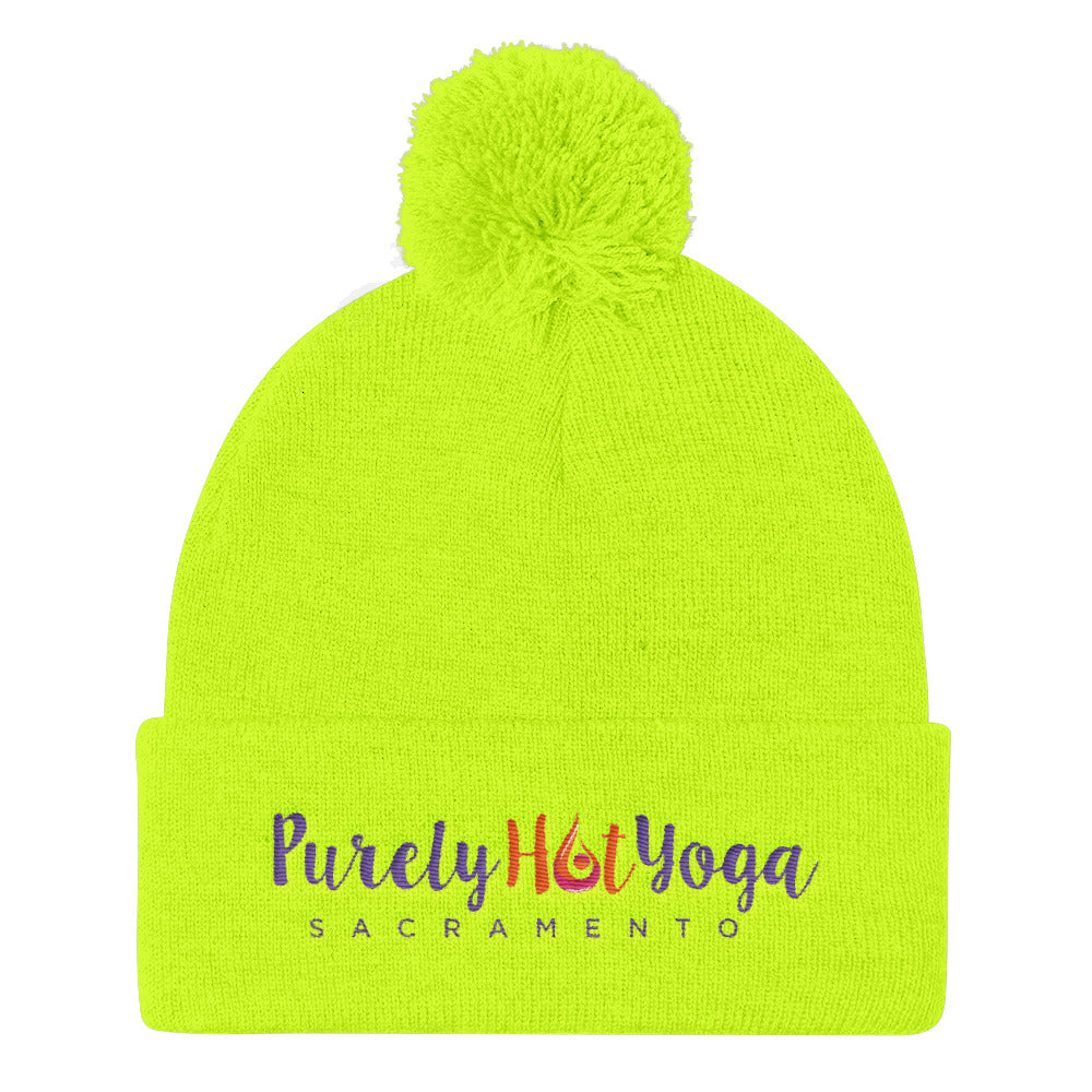 Purely Hot Yoga-Pom Pom Knit Cap