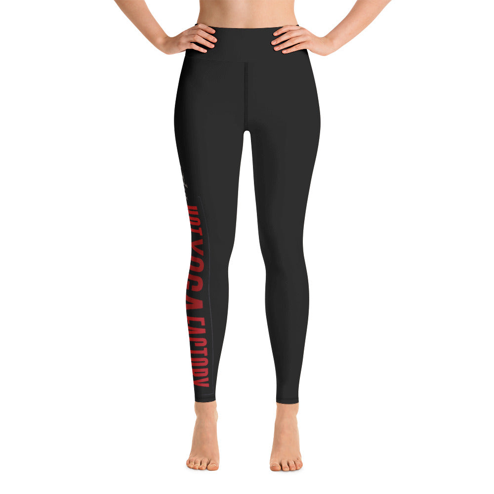 The Hot Yoga Factory-Side Logo Black Leggings