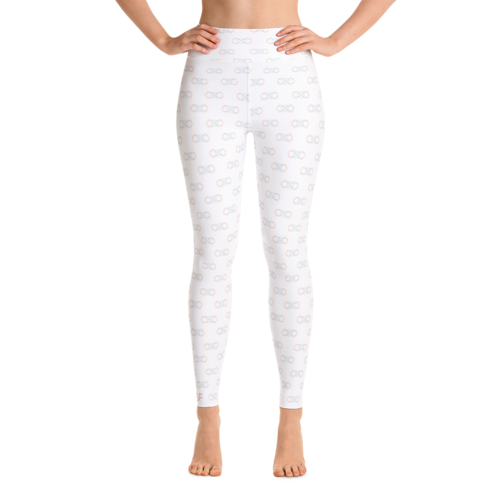 Infinity White High Waist Yoga Leggings