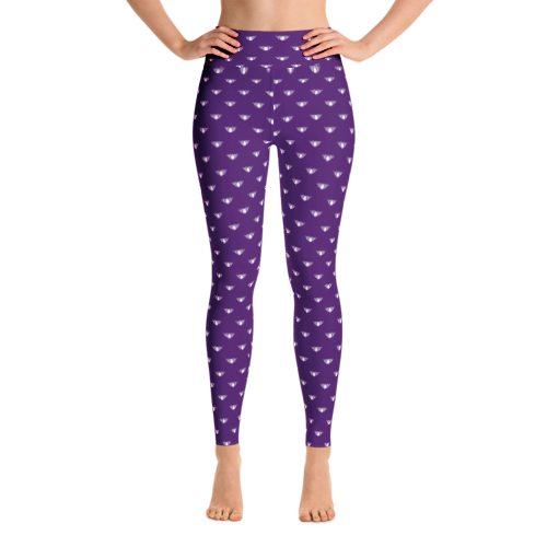Purple + White Team Leggings