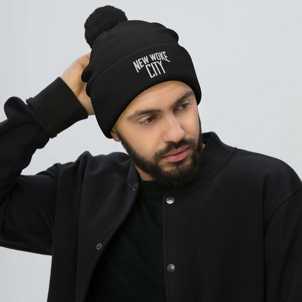 New Woke City-Pom-Pom Beanie