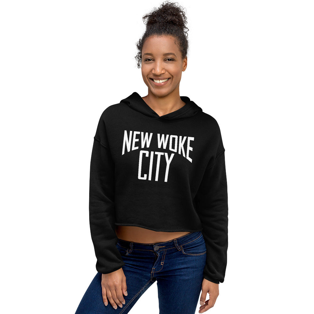 New Woke City-Crop Hoodie