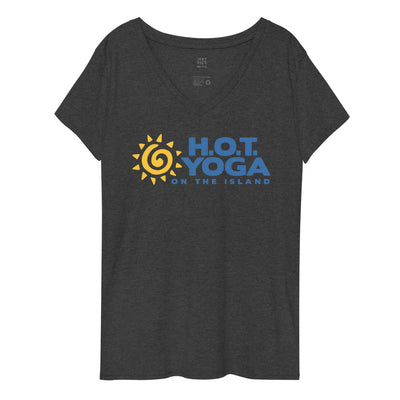 Hot Yoga On The Island-Women’s V-neck T-Shirt