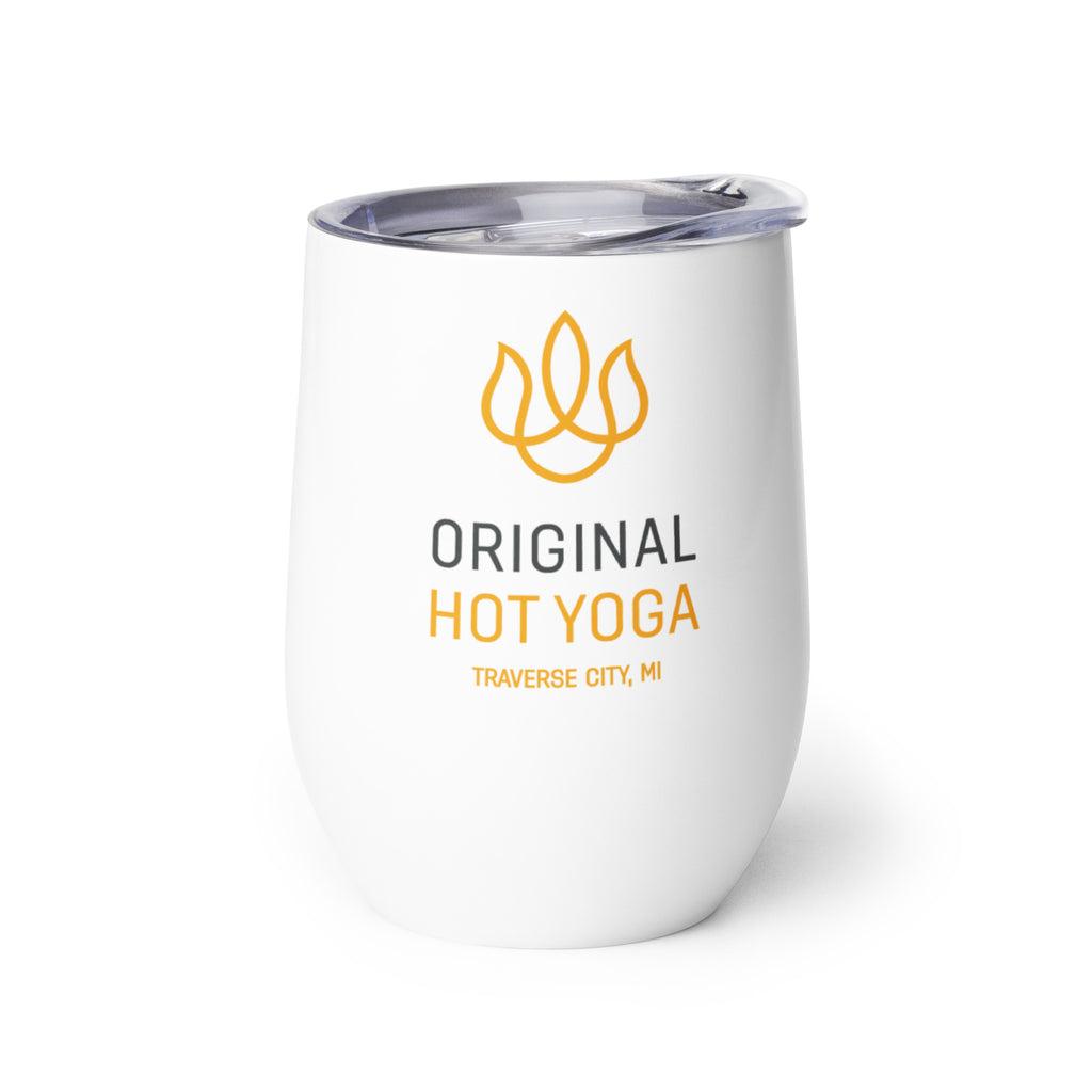 Original Hot Yoga Traverse City-Wine tumbler