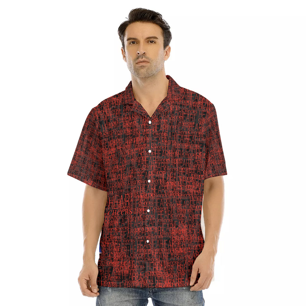 HTC-All over hawaiian button down