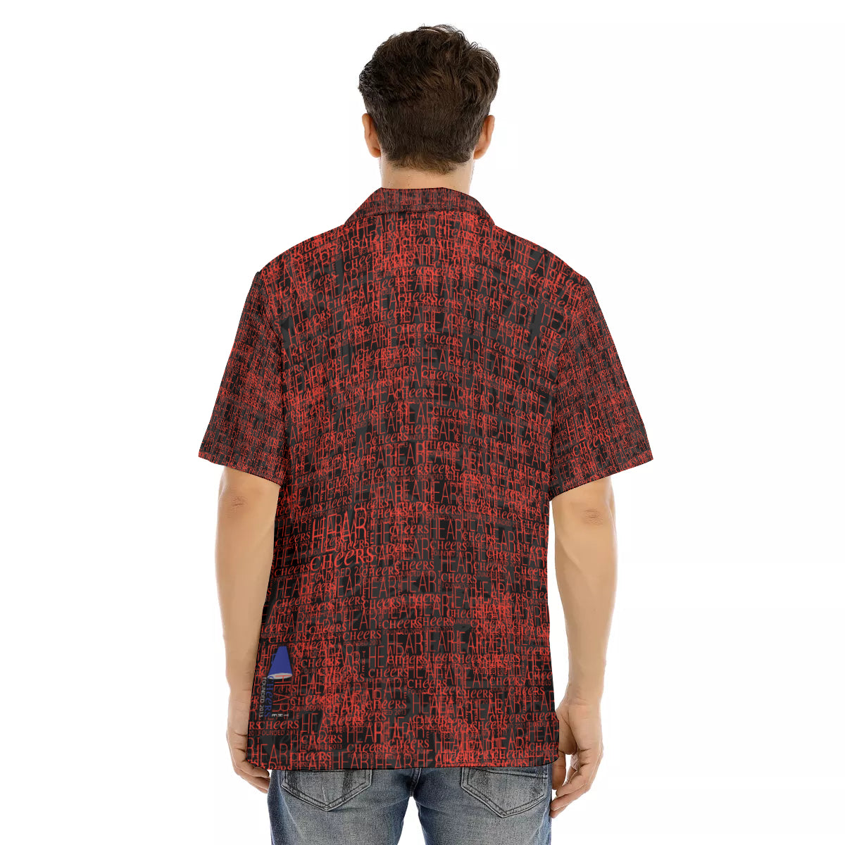 HTC-All over hawaiian button down