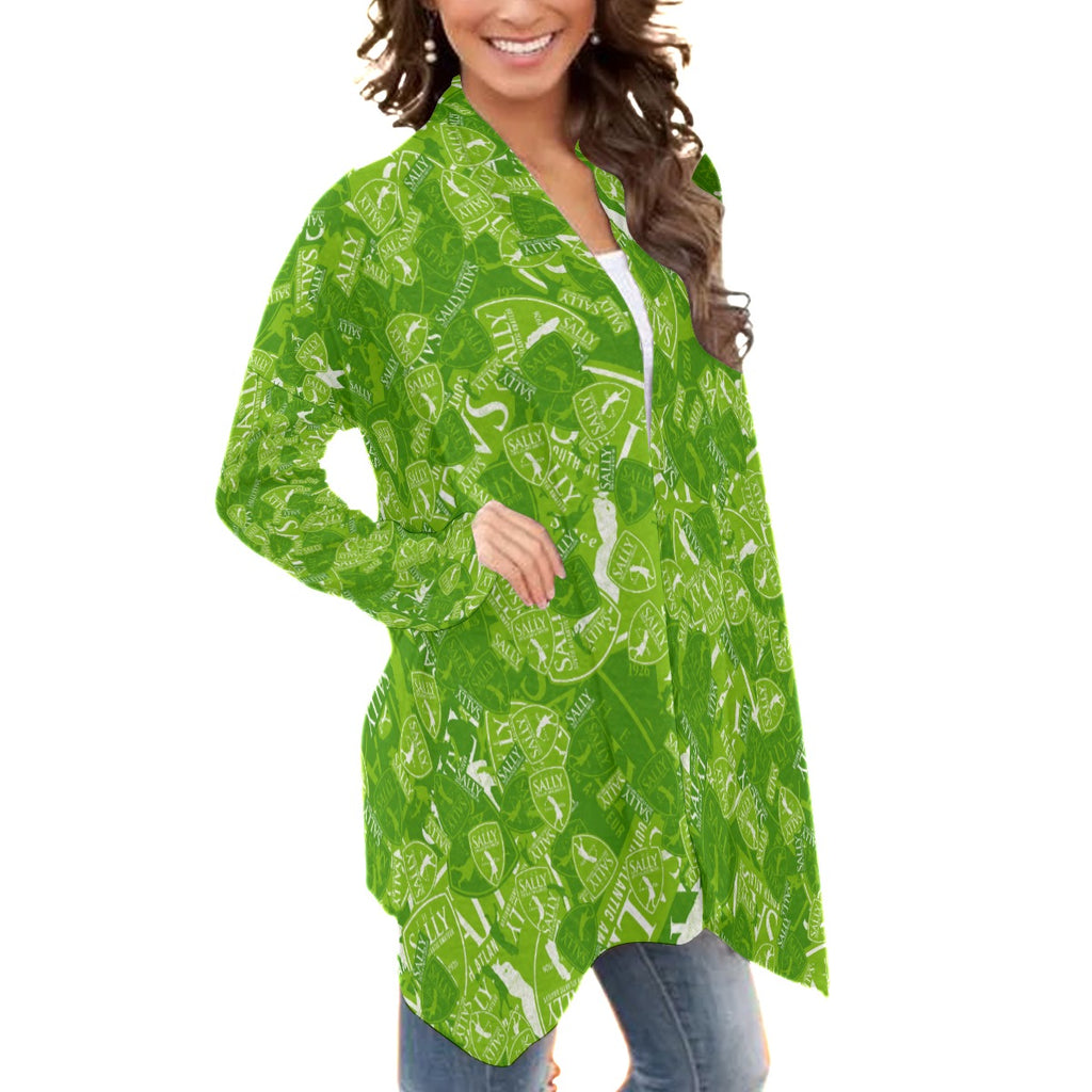 Sally-All-Over Print Women's Cardigan With Long Sleeve