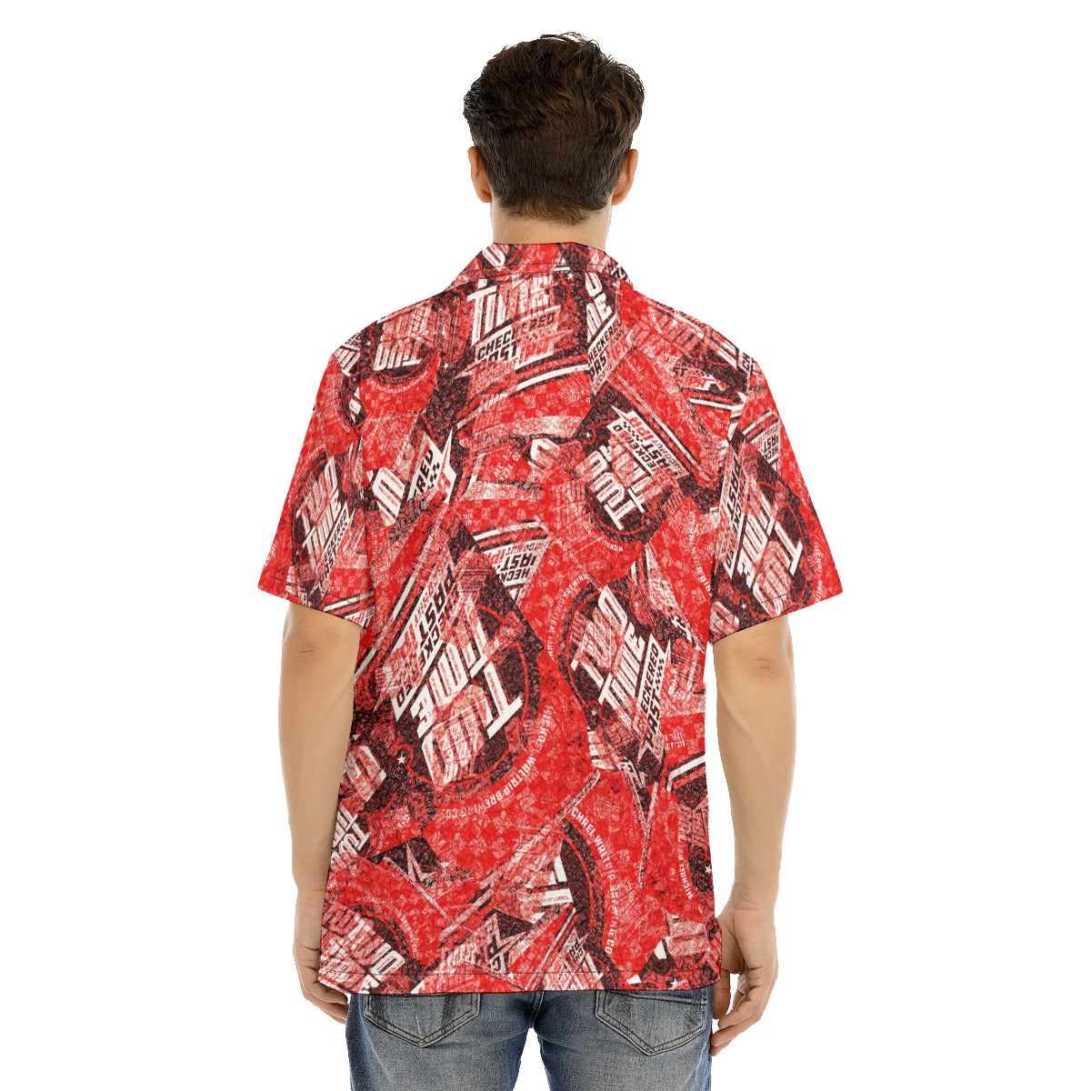 Waltrip 2X-All-Over Print Men's Hawaiian Shirt With Button Closure