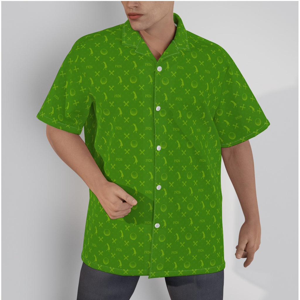 Sally-All-Over Print Men's Hawaiian Shirt With Button Closure