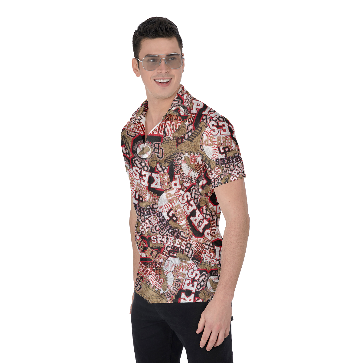 Spikes-All-Over Print Men's Shirt