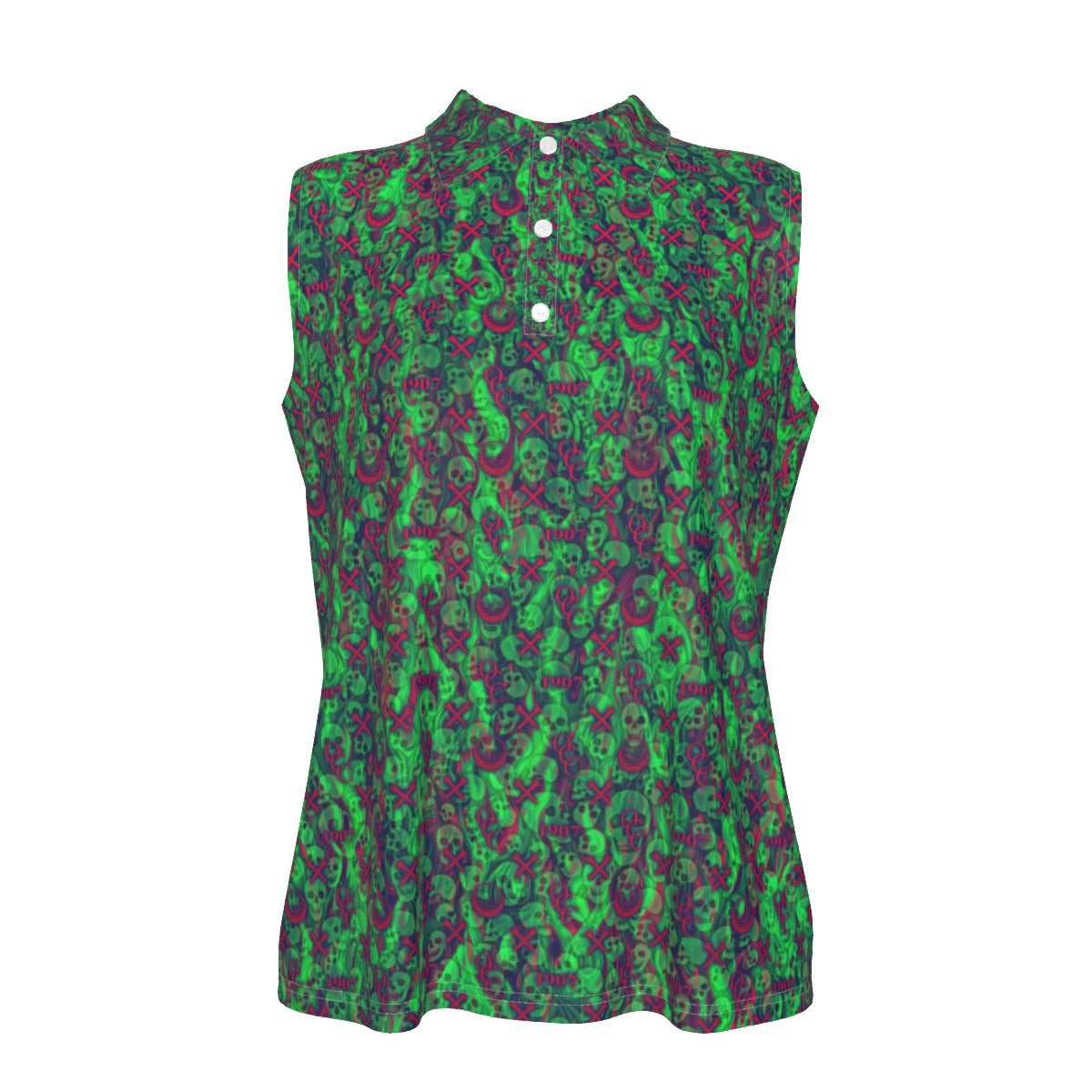 OCC Hallo-All-Over Print Women's Sleeveless POLO Shirt
