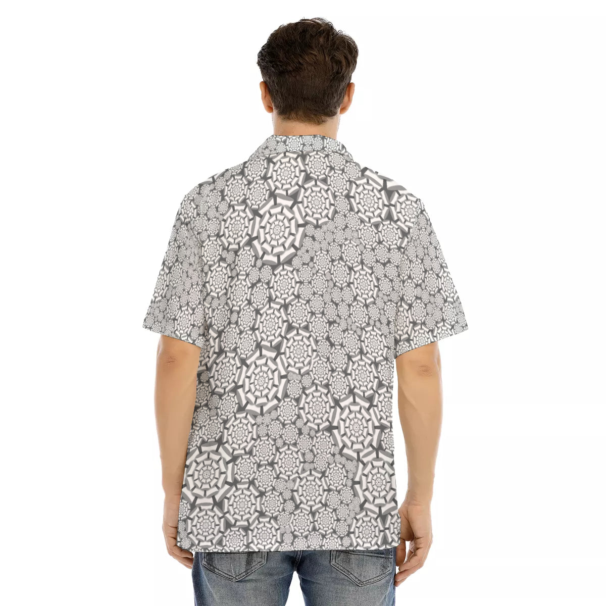 HTC-All over hawaiian button down