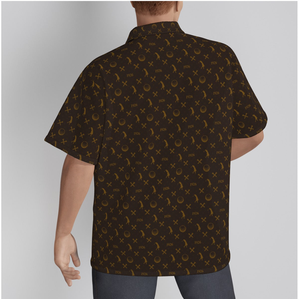 Sally-All-Over Print Men's Hawaiian Shirt With Button Closure