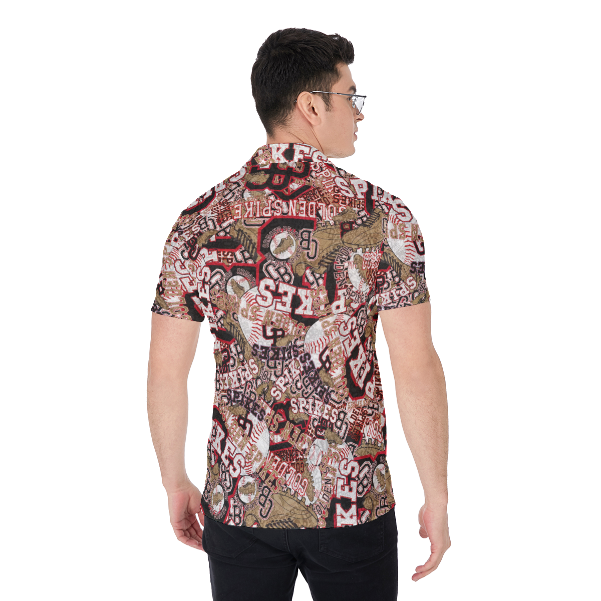 Spikes-All-Over Print Men's Shirt