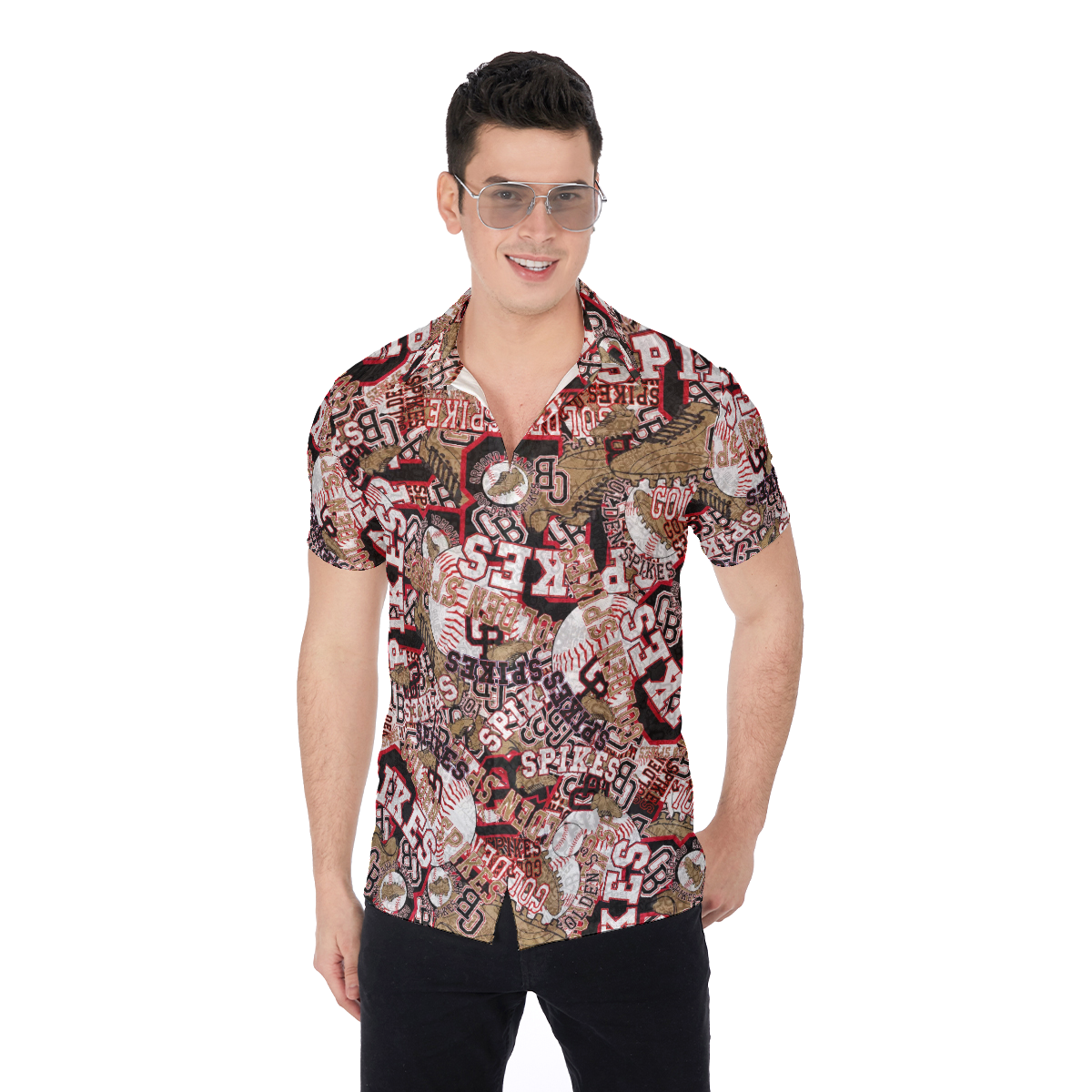 Spikes-All-Over Print Men's Shirt