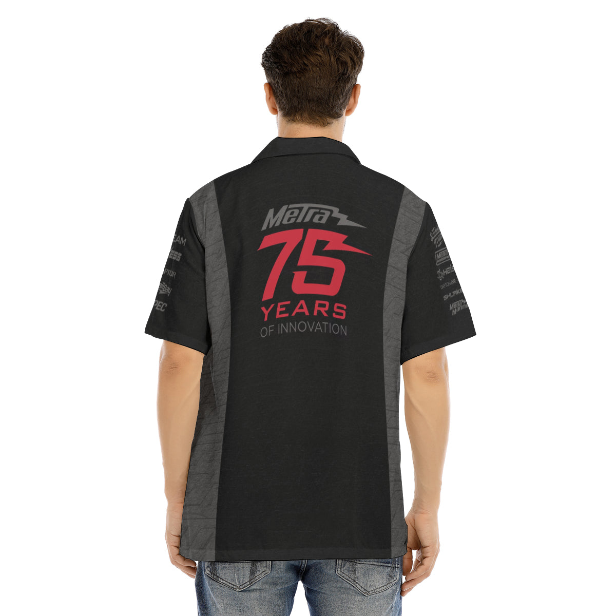 All-Over Print Men's Hawaiian Shirt With Button Closure