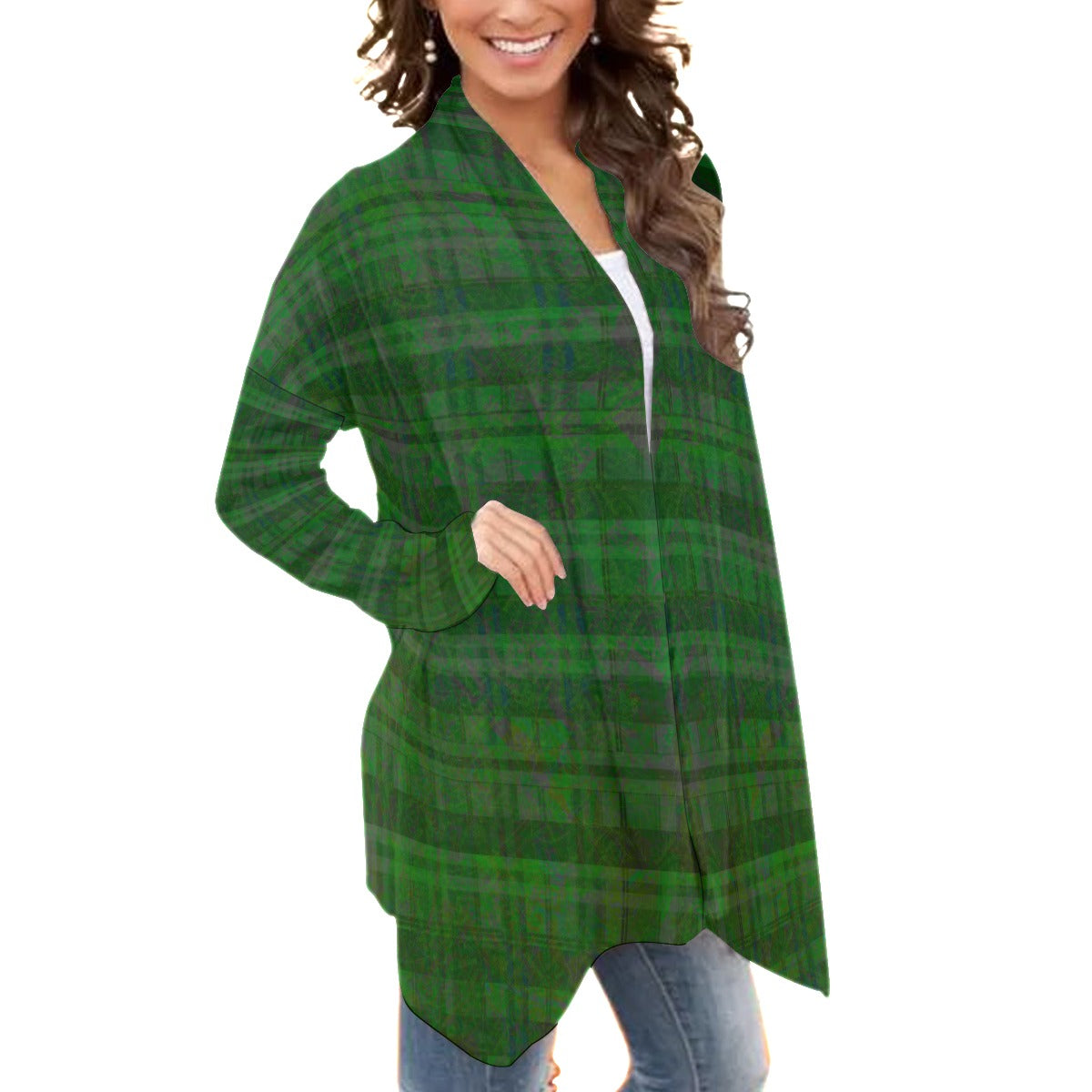 Sally-All-Over Print Women's Cardigan With Long Sleeve