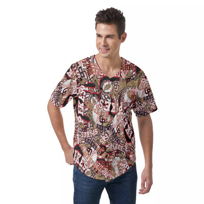 All-Over Print Men's Short Sleeve Baseball Jersey