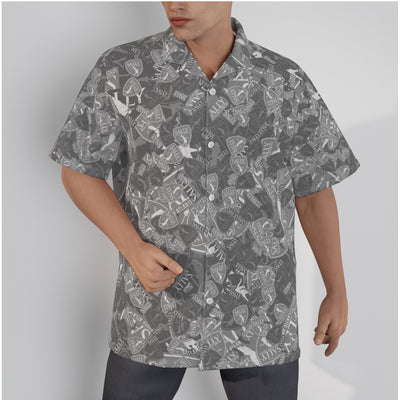 Sally-All-Over Print Men's Hawaiian Shirt With Button Closure