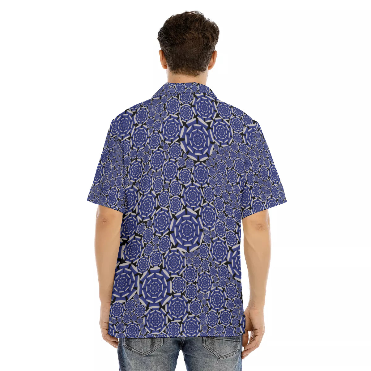 HTC-All over hawaiian button down