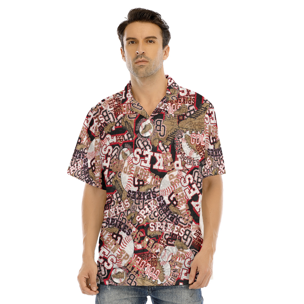 Spikes-All-Over Print Men's Hawaiian Shirt