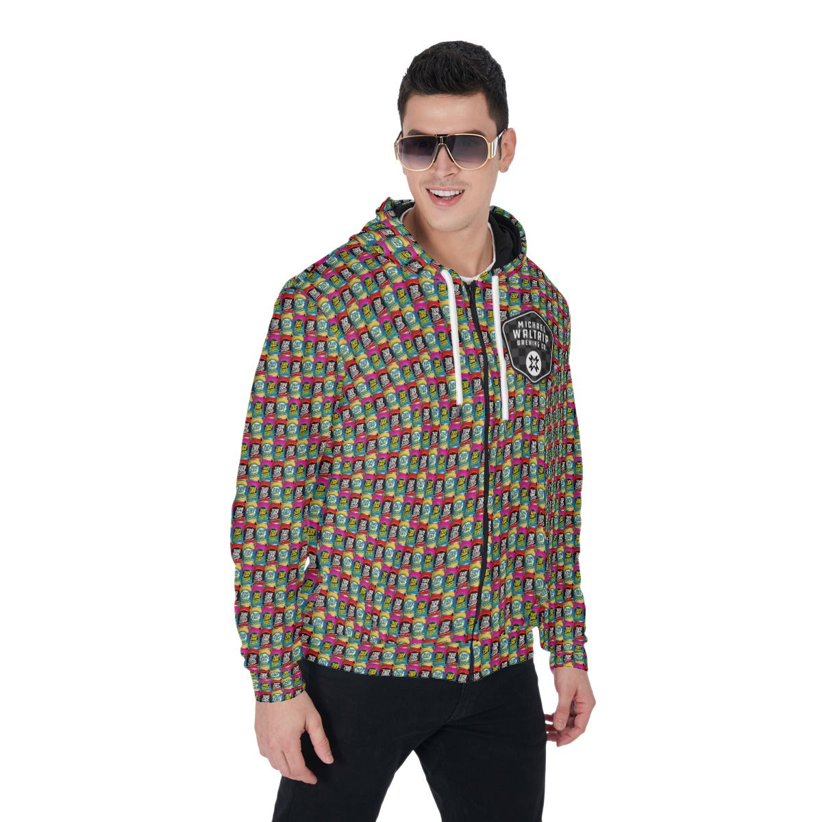 Waltrip Brewing-Nice Cans-Shield-Zip Up Hoodie With Pocket