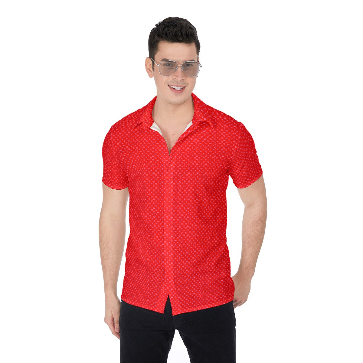 OCC V-Day-All-Over Print Men's Shirt