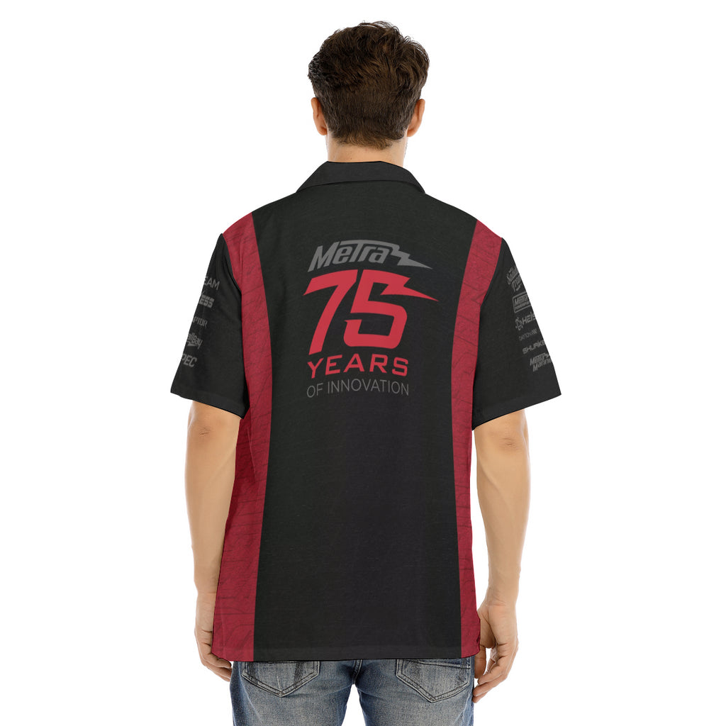 All-Over Print Men's Hawaiian Shirt With Button Closure