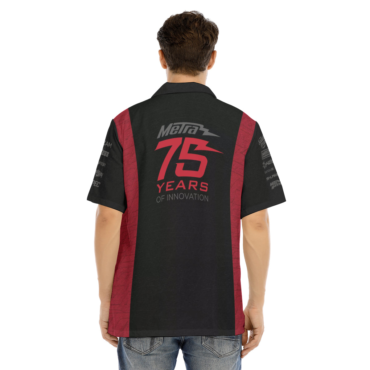 All-Over Print Men's Hawaiian Shirt With Button Closure