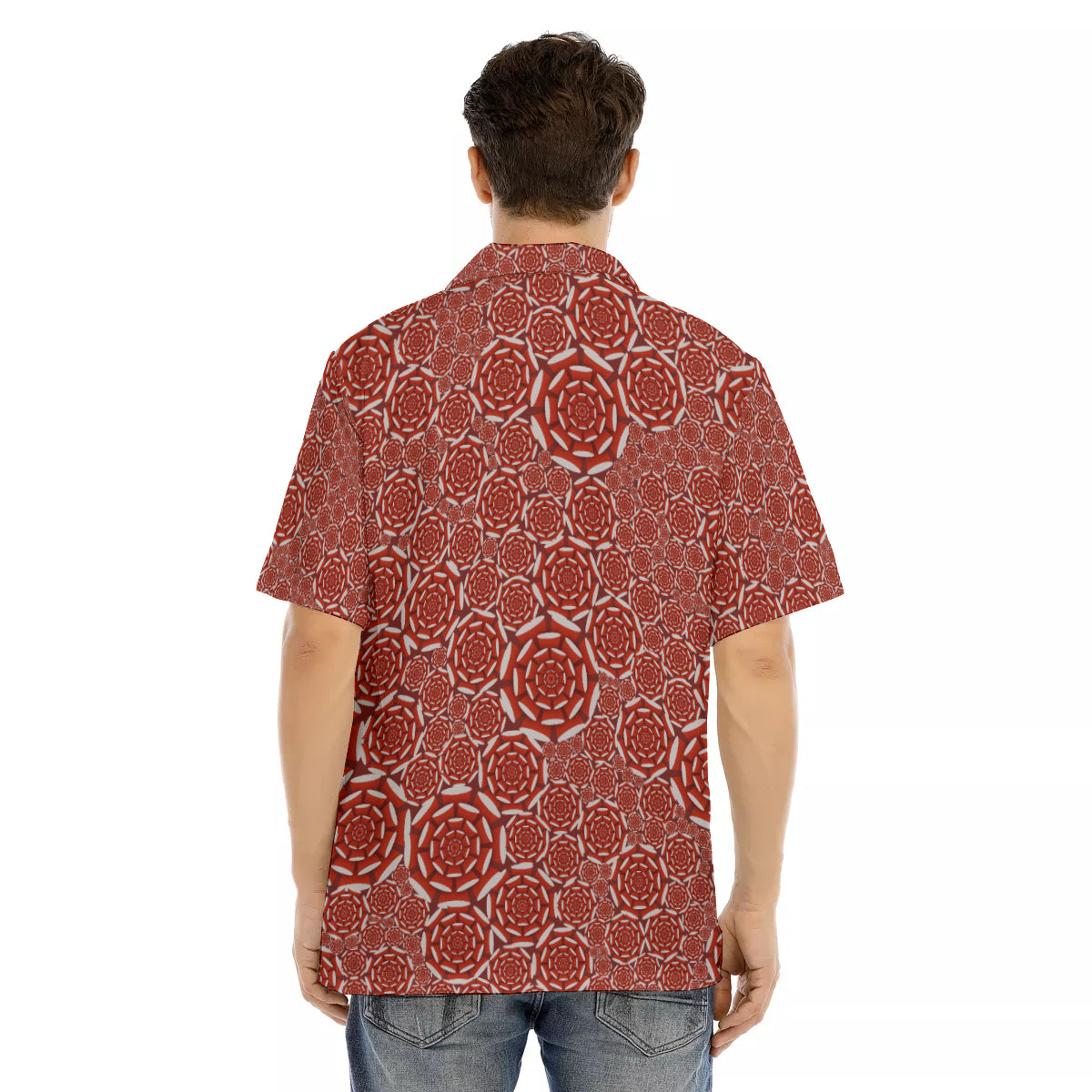 HTC-All over hawaiian button down