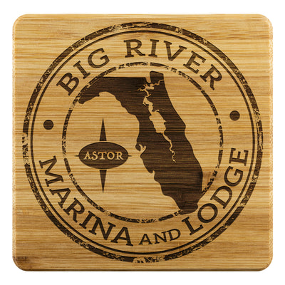 Big River Marina-Bamboo Coaster Set