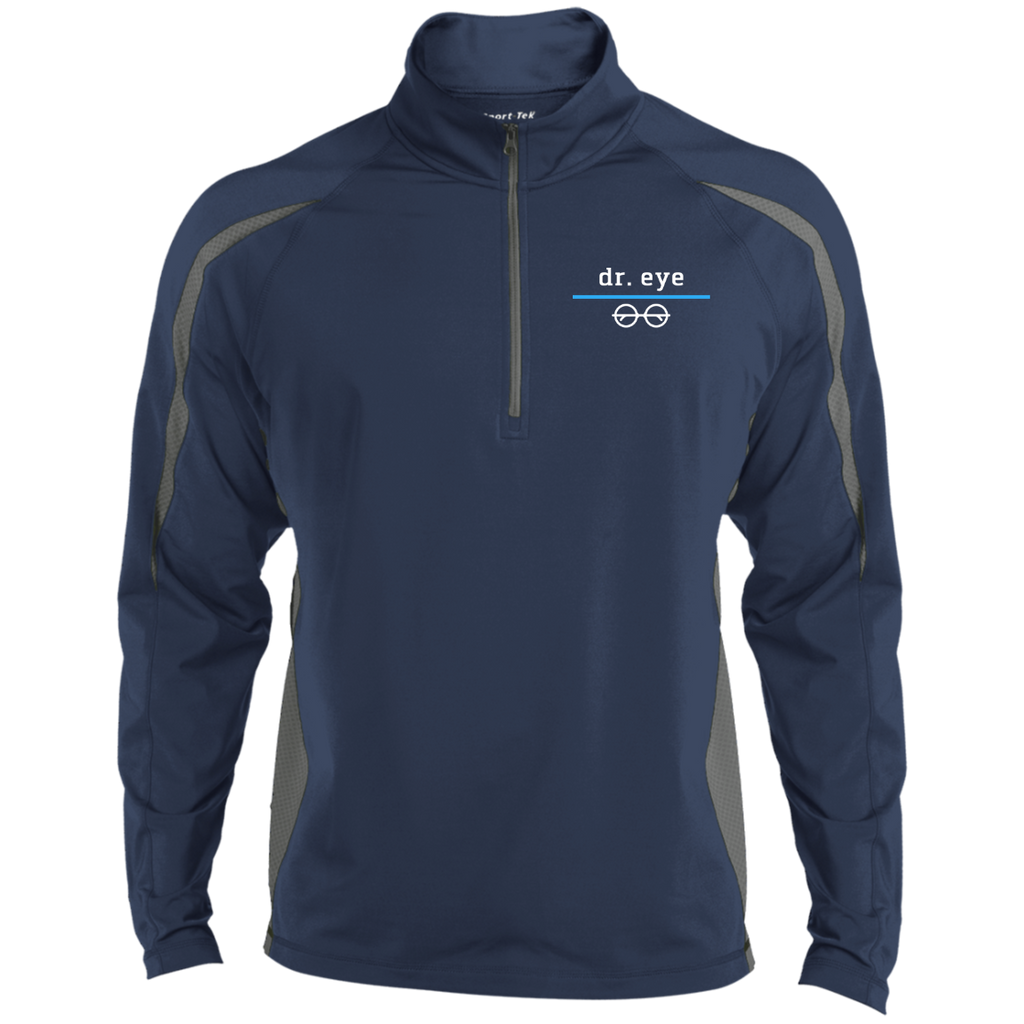 Dr. Eye-Men's Sport Wicking Colorblock 1/2 Zip