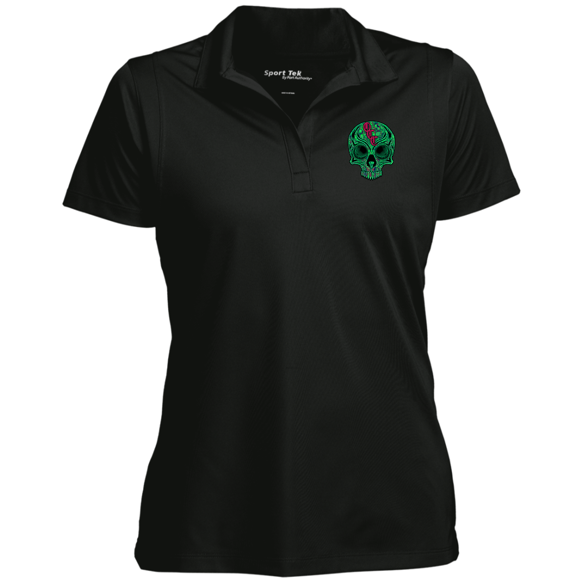 OCC SKULL 1 GRN LST650 Ladies' Micropique Sport-Wick® Polo