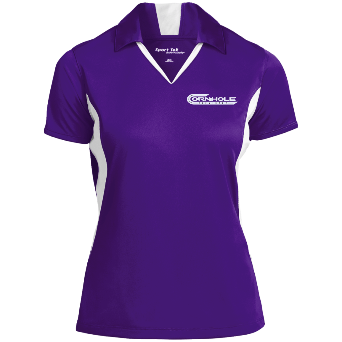 Cornhole Chemistry-Ladies' Colorblock Performance Polo