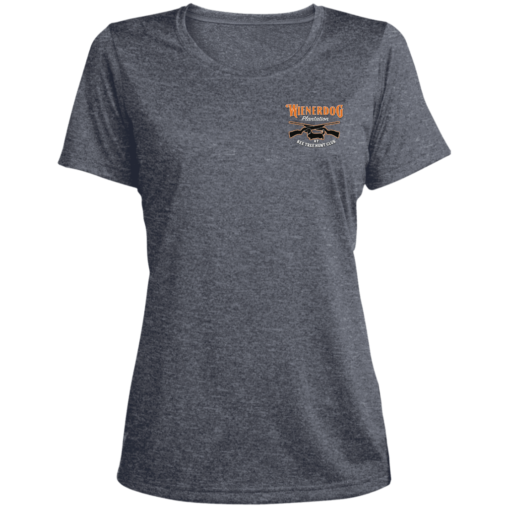 Wienerdog-LST360 Ladies' Heather Scoop Neck Performance Tee
