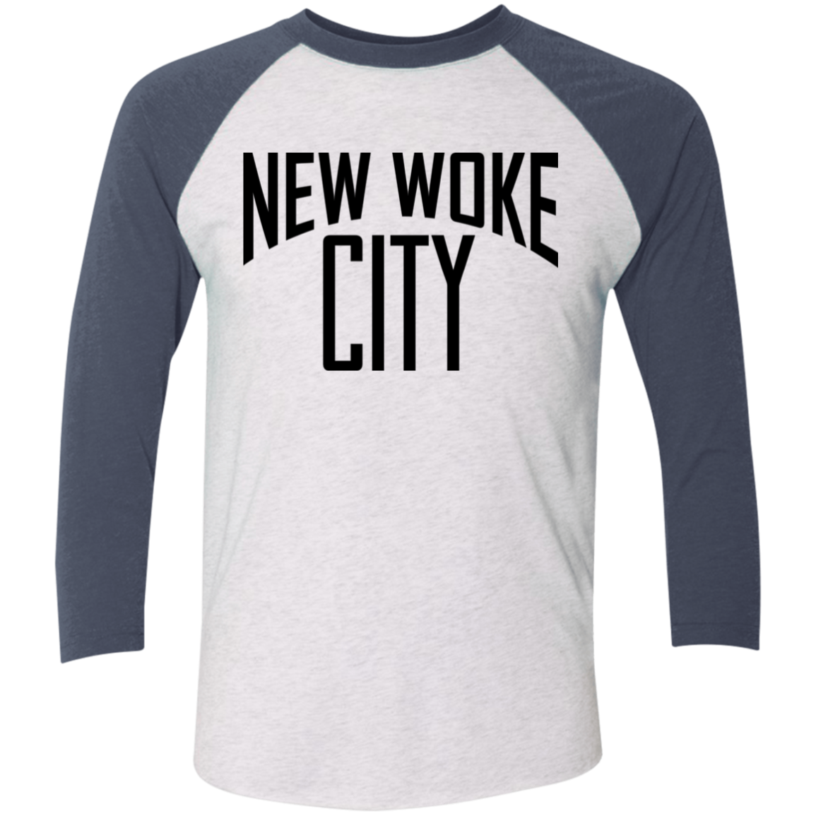 New Woke City-Next Level 6051 Tri-Blend 3/4 Sleeve Raglan T