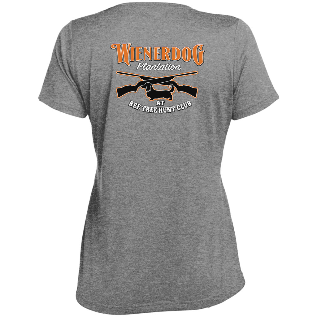 Wienerdog-LST360 Ladies' Heather Scoop Neck Performance Tee